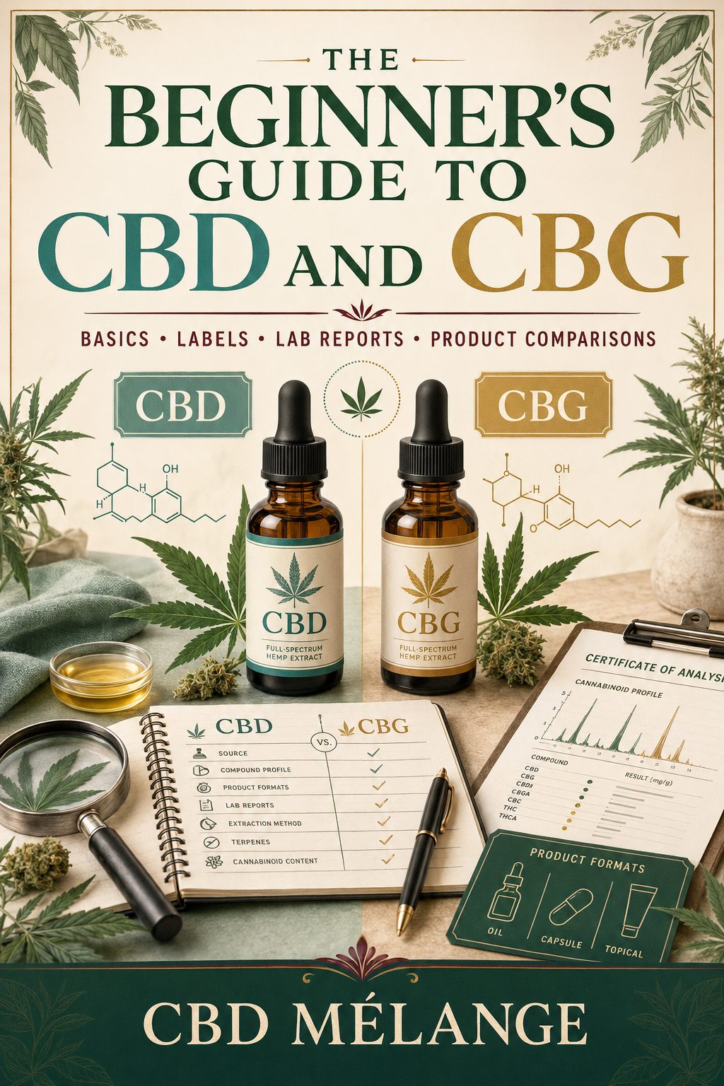 The Beginner's Guide to CBD and CBG — eBook cover